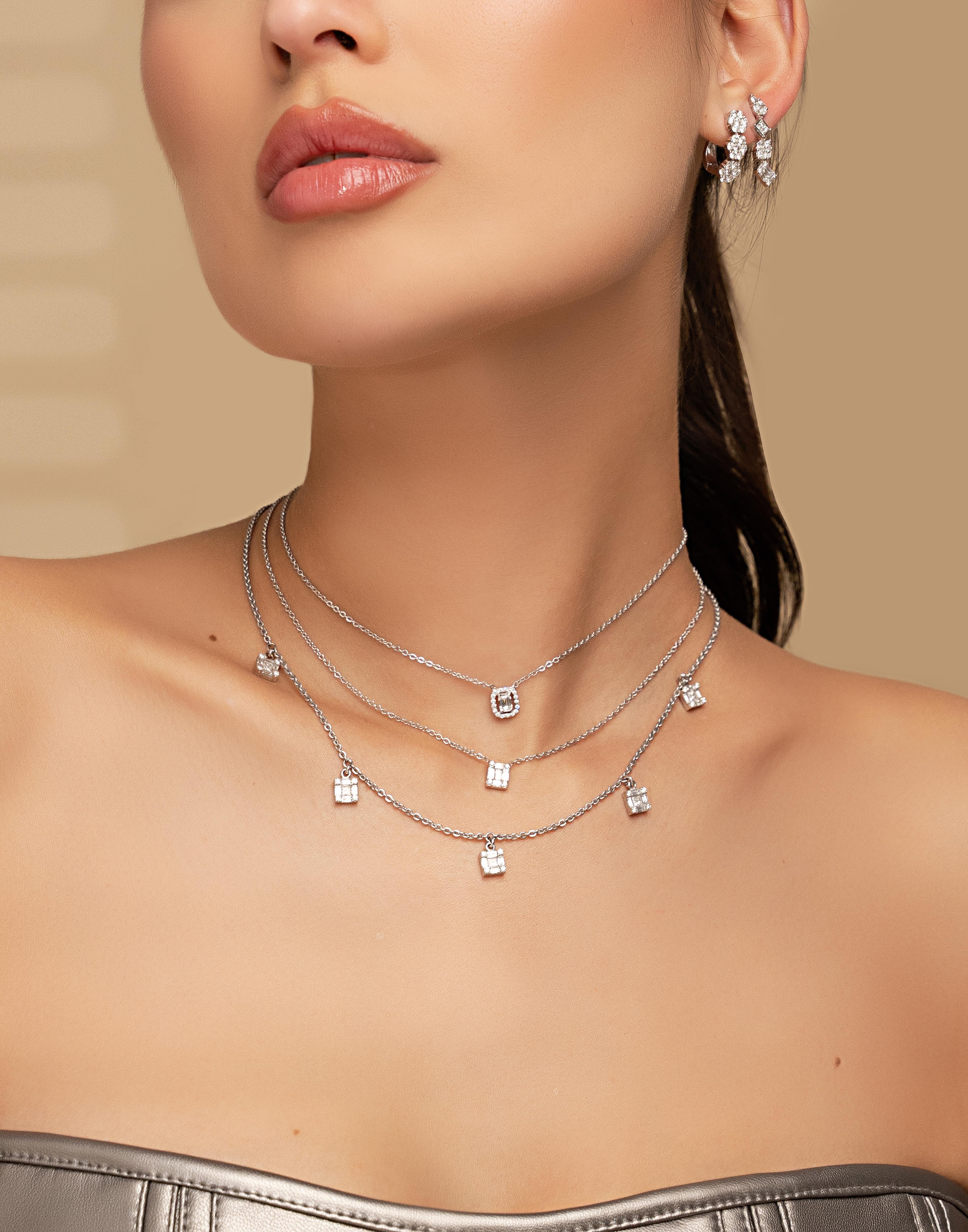 Mixed-Cut Diamond Necklace