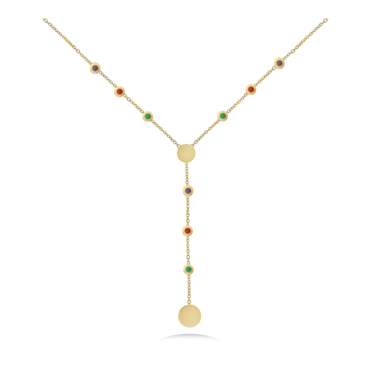 Circle Necklace In 18K Yellow Gold