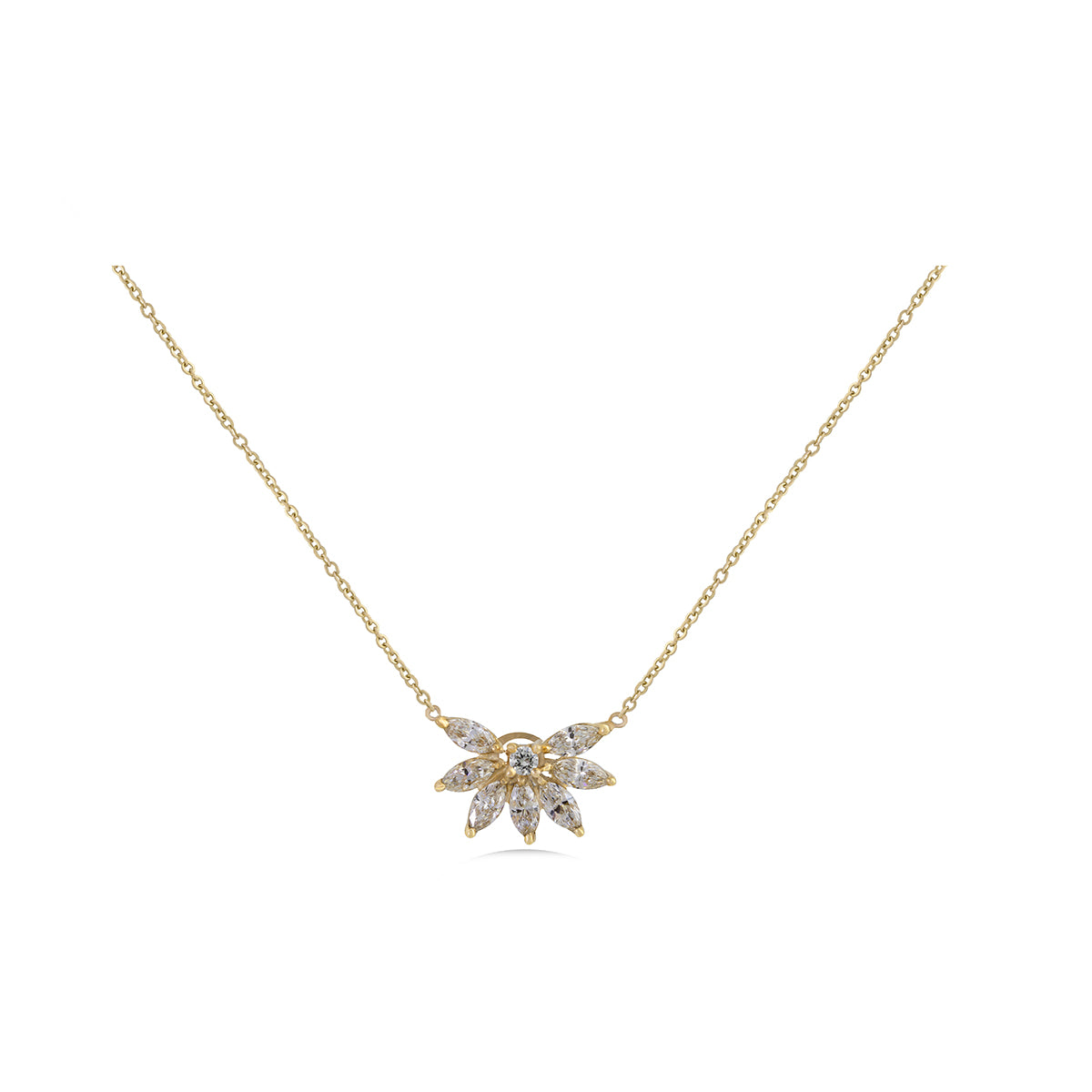 Diamond Sunburst Necklace