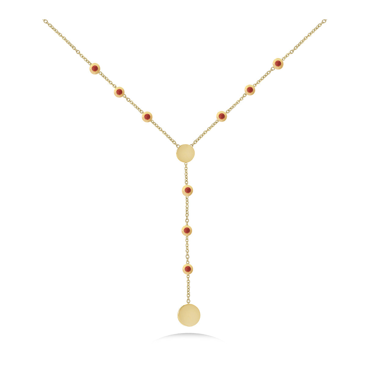 Circle Necklace In 18K Yellow Gold
