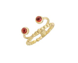 Twilight Embrace: Dual Gold Ring