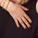 Beaded Double Row Ring