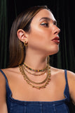 Cuban Chain Hoop Earrings in 18k Yellow Gold