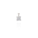 Gold Square Diamond Pendant - A Sparkling Statement Piece