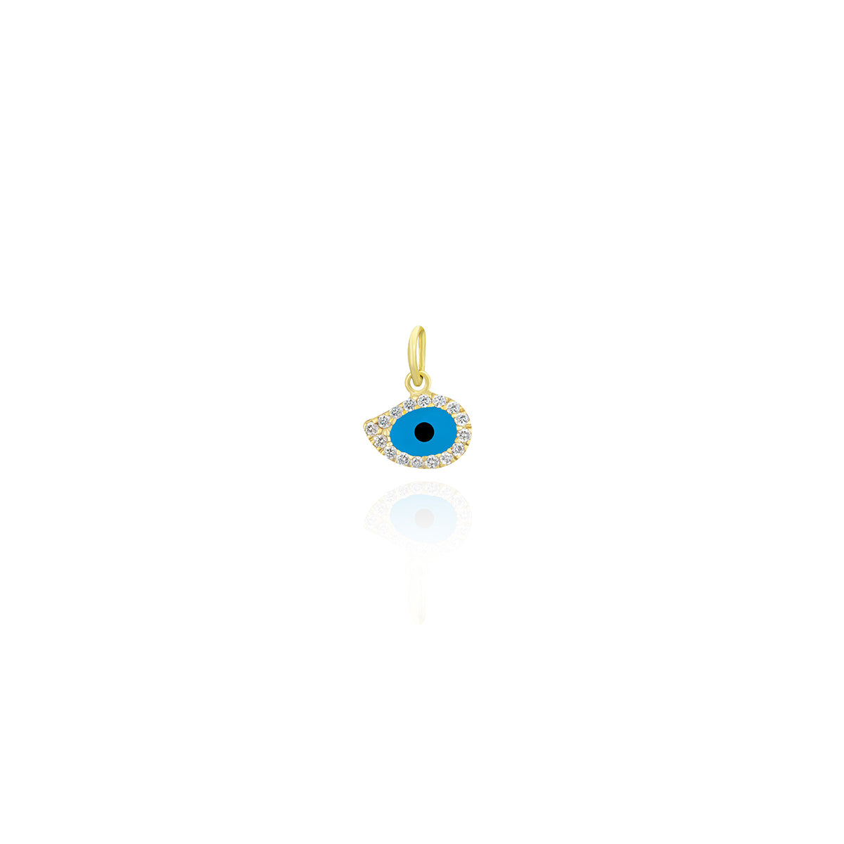 Evil Eye Diamond Charm Pendant - Sparkling Protection