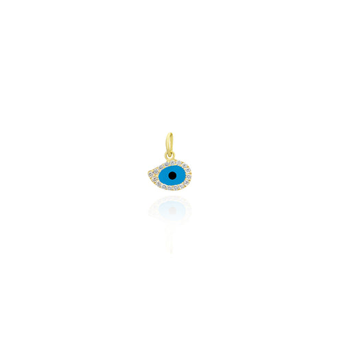 Evil Eye Diamond Charm Pendant - Sparkling Protection