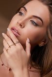 Diamond Snake Ring in 18K Yellow Gold