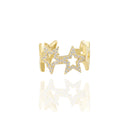Diamond Stars Ring in 18K Yellow Gold