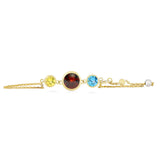 Colorful Gemstone Bracelet in 18K Gold