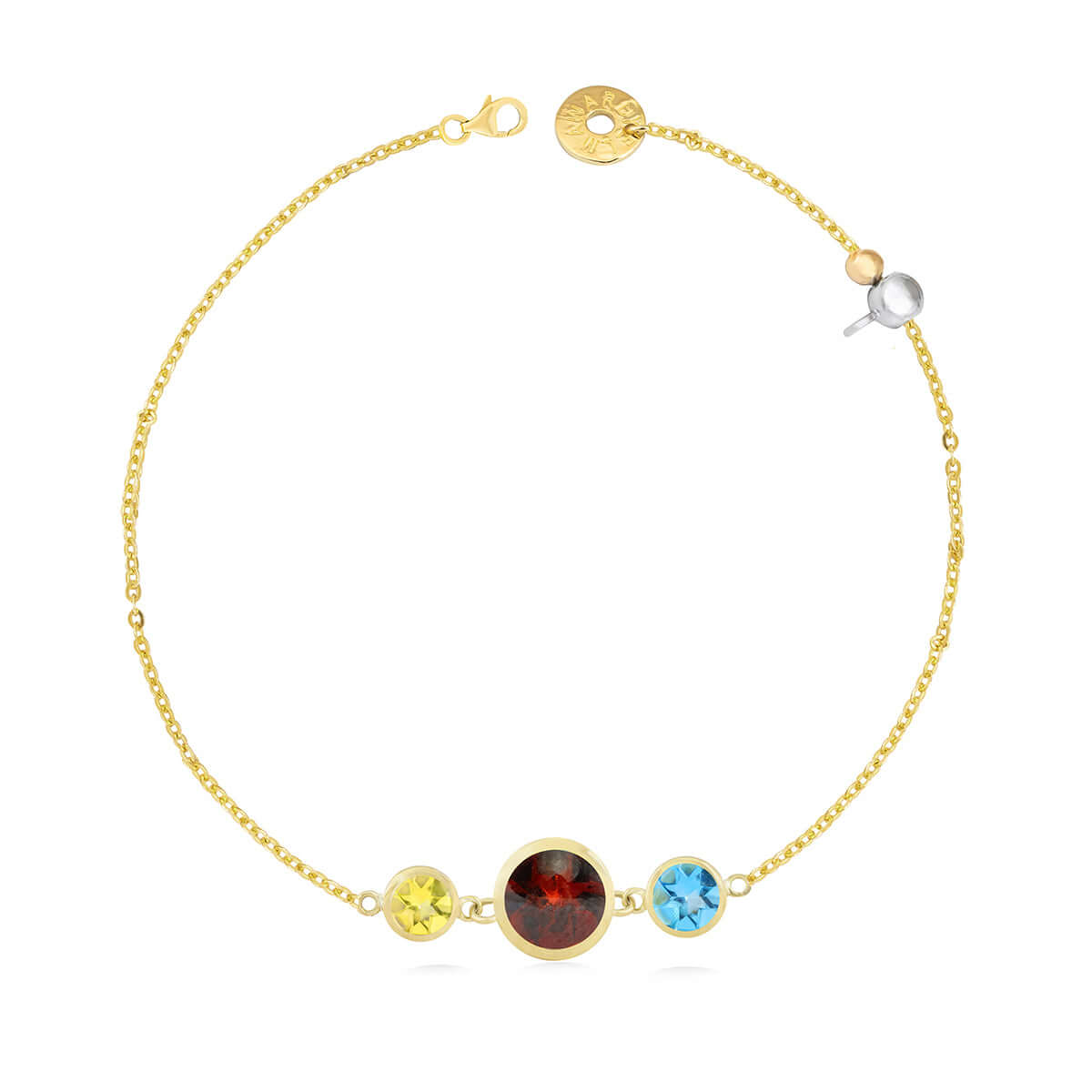 Colorful Gemstone Bracelet in 18K Gold