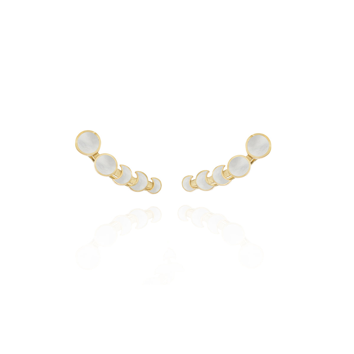 Moon Phases Earring in 18k Yellow Gold