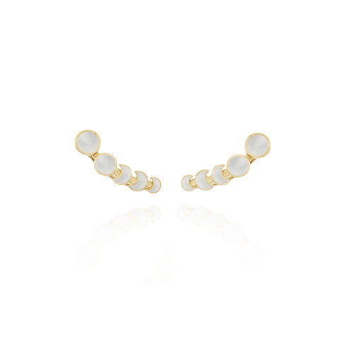 Moon Phases Earring in 18k Yellow Gold