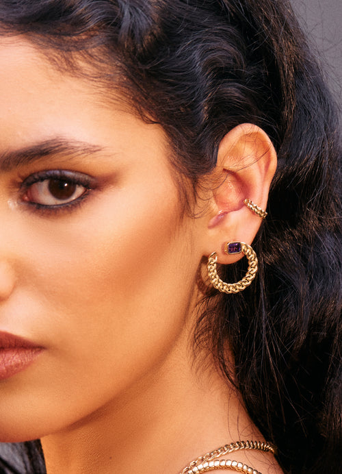 Chain Drop Earring in 18K Yellow gold