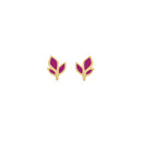 Leaf Shape Earrings in 18k Yellow Gold