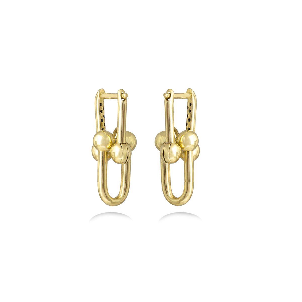Link Earrings in 18k Yellow Gold