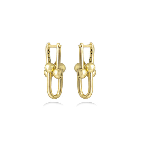 Link Earrings in 18k Yellow Gold