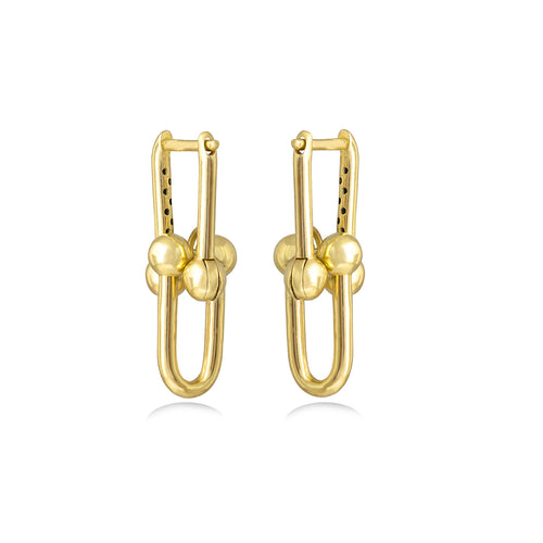 Link Earrings in 18k Yellow Gold