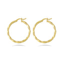 Twist Hoop Earrings in 18k Yellow Gold