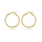 Twist Hoop Earrings in 18k Yellow Gold