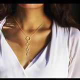 Circles Cable Chain Necklace in 18K Yellow Gold