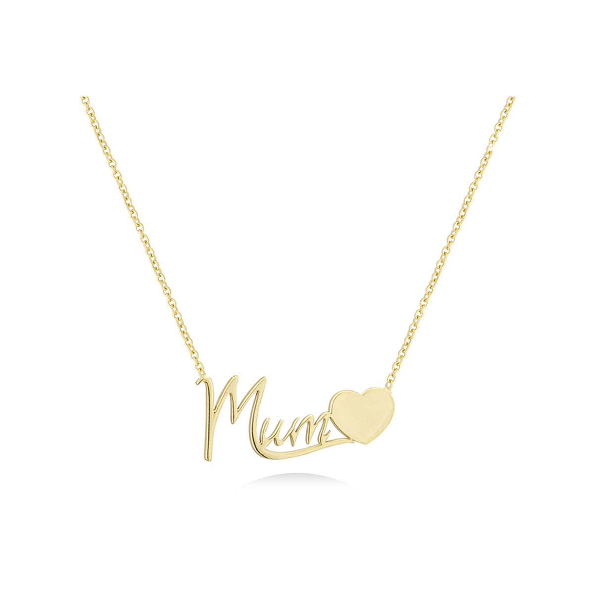 Mum Necklace in 18k Yellow Gold
