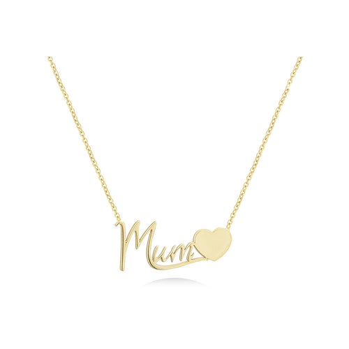 Mum Necklace in 18k Yellow Gold