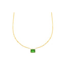 Garnet Necklace in 18K Yellow gold
