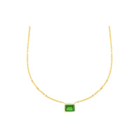 Garnet Necklace in 18K Yellow gold