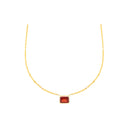 Garnet Necklace in 18K Yellow gold