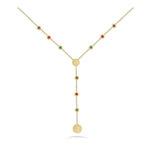 Circle Necklace In 18K Yellow Gold