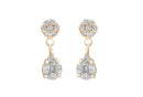 Droplet Diamond Earrings in 18K White Gold