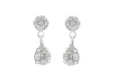 Droplet Diamond Earrings in 18K White Gold