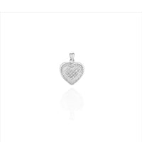 Heart Pendant With Diamond in 18k White Gold