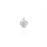Heart Pendant With Diamond in 18k White Gold