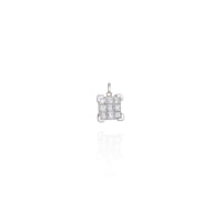 Gold Square Diamond Pendant - A Sparkling Statement Piece