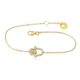 Hamsa Chain Bracelet in 18K Yellow Gold