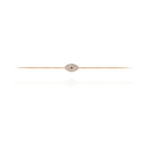 Diamond Evil Eye Bracelet in 18k Gold