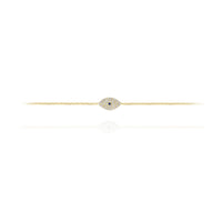 Diamond Evil Eye Bracelet in 18k Gold