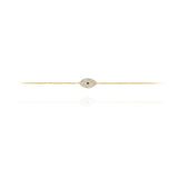 Diamond Evil Eye Bracelet in 18k Gold