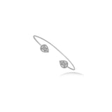 Diamond Pear Shape Cuff Bangle Bracelet in 18k Gold