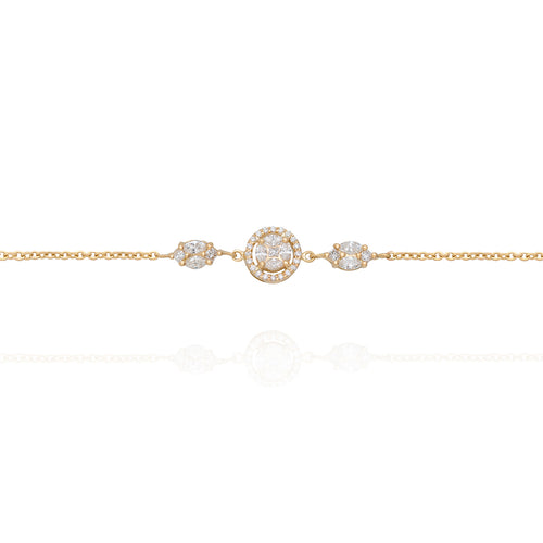 Gold Diamond Chain Bracelet