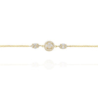 Gold Diamond Chain Bracelet