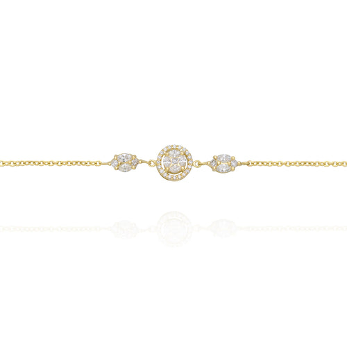 Gold Diamond Chain Bracelet