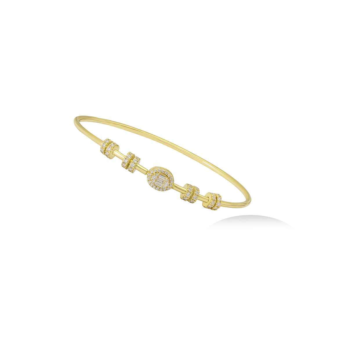 Baguette Cut Diamond Bangle