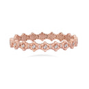 Diamond Oval Link Bangle in 18k Gold