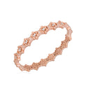 Diamond Oval Link Bangle in 18k Gold