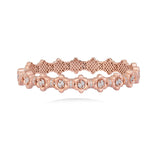 Diamond Oval Link Bangle in 18k Gold