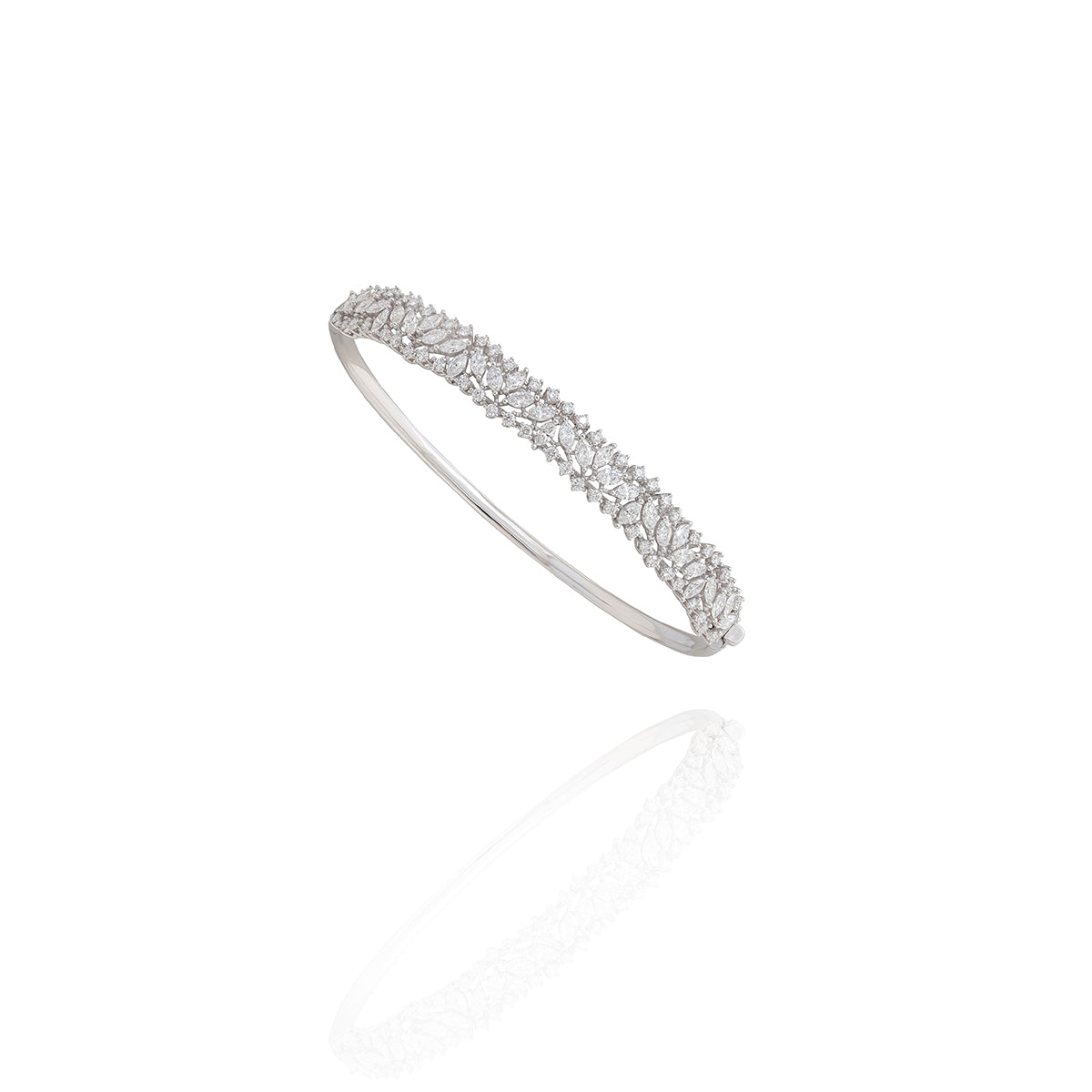 White Gold Diamond Bangle