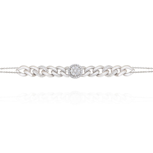 White Gold Bracelet with a Diamond Touch