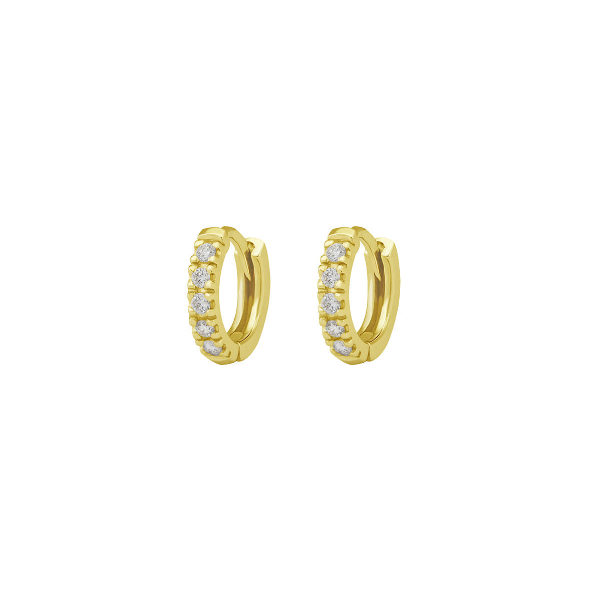 Mini Hoop Diamond Earrings